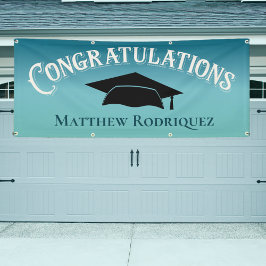 Lona Cartel de graduación de la Escuela Azul