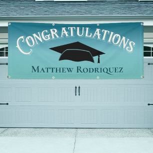 Lona Cartel de graduación de la Escuela Azul