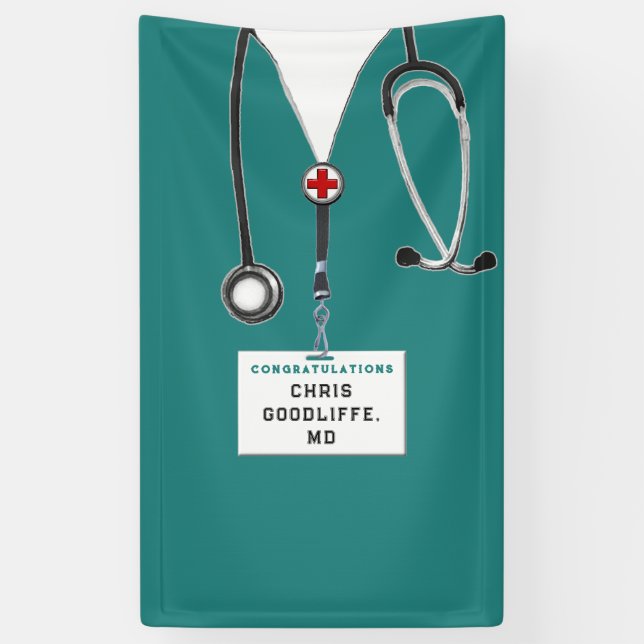 Lona Cartel de graduación de la Escuela de Medicina (Vertical)