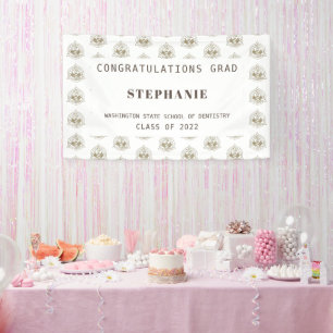 Lona Cartel de graduación de la escuela dental persona