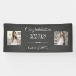 Lona Cartel de graduación fotográfica de Chalkboard