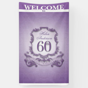 Lona Cartel de la celebración de cumpleaños número 60