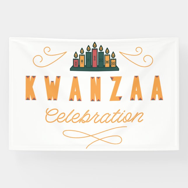 Lona Cartel de la celebración de Kwanzaa (Horizontal)