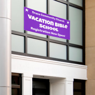 Lona Cartel de la escuela de la Biblia para personaliza