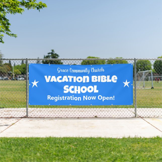 Lona Cartel de la escuela de la Biblia para personaliza (in situ)