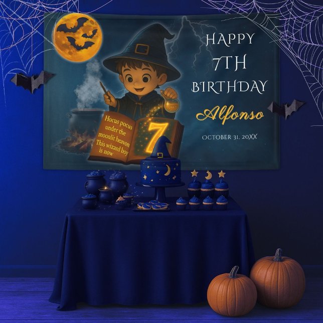Lona Cartel de la fiesta de cumpleaños de Halloween (Subido por el creador)