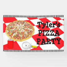Cartel de la fiesta de cumpleaños del Fiesta Pizza