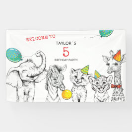 Lona Cartel de la fiesta de cumpleaños número 5.