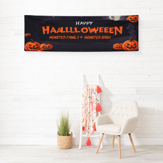 Lona Cartel de la fiesta de personalizable de Halloween