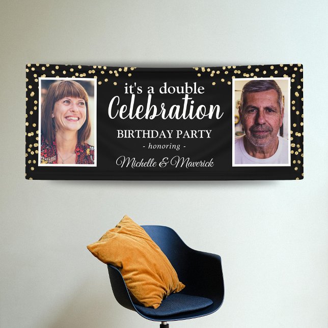 Lona Cartel de la Fiesta del Cumpleaños de Dos Personas (Subido por el creador)