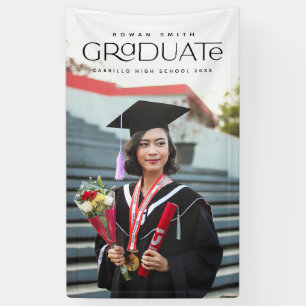 Lona Cartel de la foto de graduación