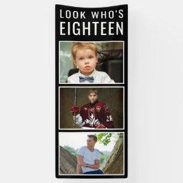 Lona Cartel de la foto del 18° cumpleaños