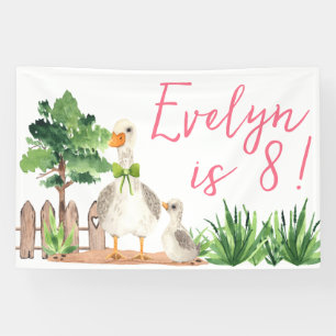 Lona Cartel de la parte del cumpleaños del zoológico de
