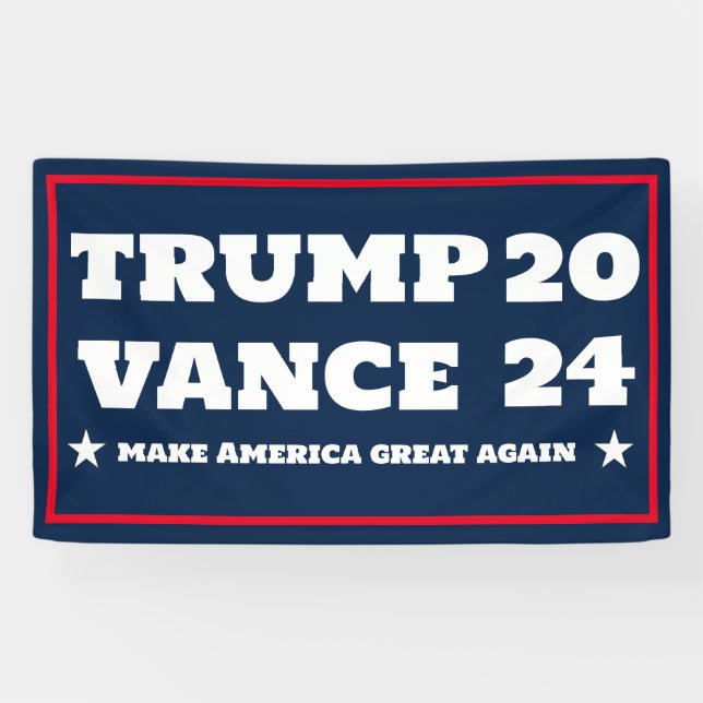 Lona Cartel de la policía para Trump Vance 2024 (Horizontal)