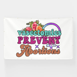 Lona Cartel de la Prevención de Abortos de Vasectomías