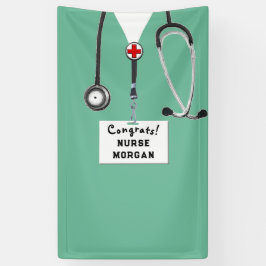 Lona Cartel de los Congrats de Graduación de Enfermeras