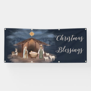 Lona Cartel de los Navidades de la Natividad Cristiana