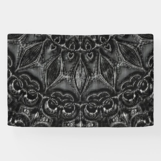 Lona Cartel de Mandala en carbón vegetal (Horizontal)