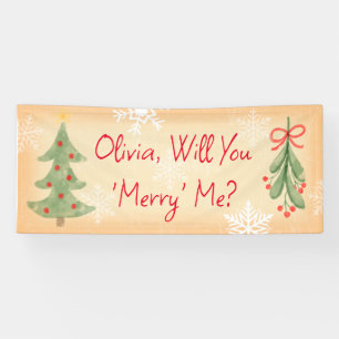 Lona Cartel de "Merry Me", propuesta matrimonial de cos