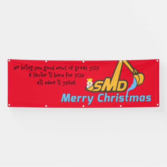Lona cartel de navidad de smd Merry (Horizontal)