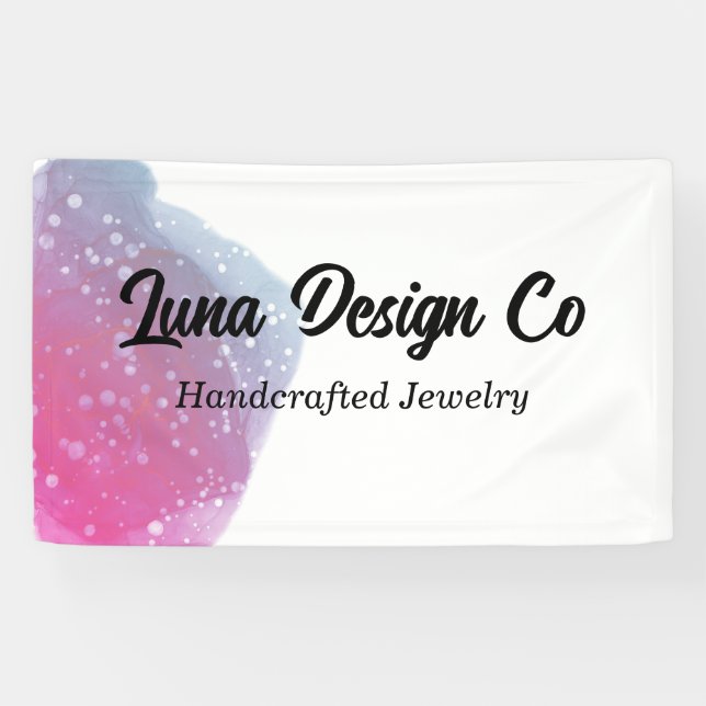 Lona Cartel de negocios de una naves arcoiris rosa pint (Horizontal)