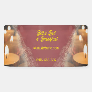 Lona Cartel de nombre personalizado de las velas