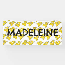 Lona Cartel de nombre simple del cumpleaños del pequeño