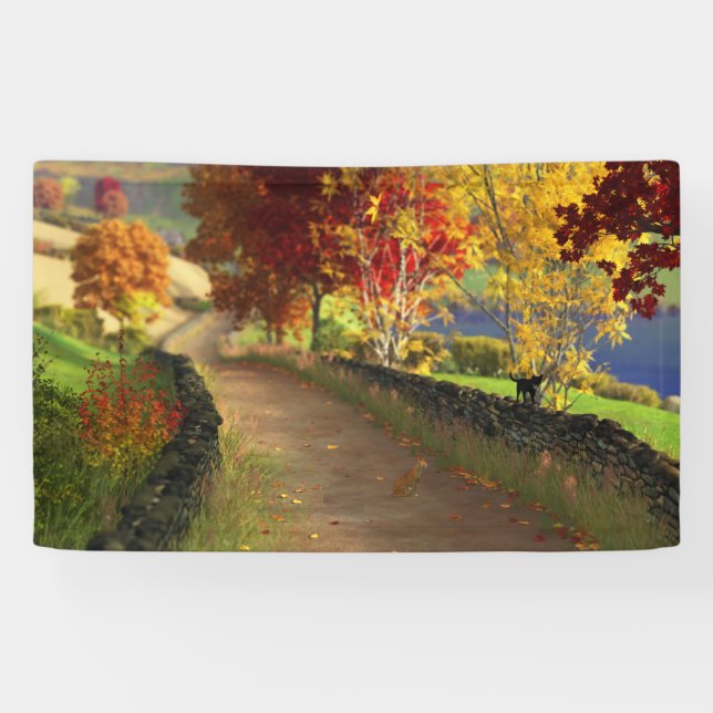 Lona Cartel de otoño en el Glen (Horizontal)