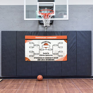 Lona Cartel de paréntesis de torneo de baloncesto 8 equ