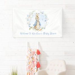 Lona Cartel de Peter Rabbit Baby Shower Boy