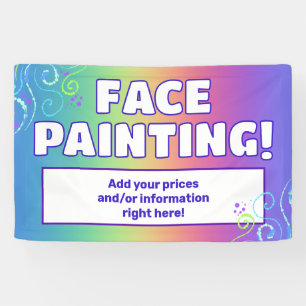 Lona Cartel de pintura en la cara del arcoiris