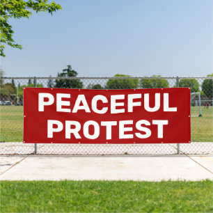 Lona Cartel de protesta pacífica