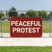 Cartel de protesta pacífica