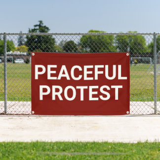Lona Cartel de protesta pacífica