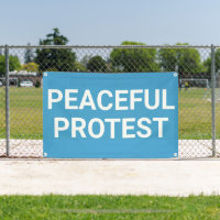 Cartel de protesta pacífica