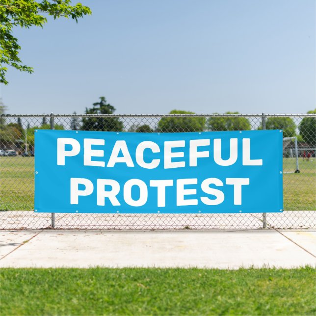 Lona Cartel de protesta pacífica (in situ)