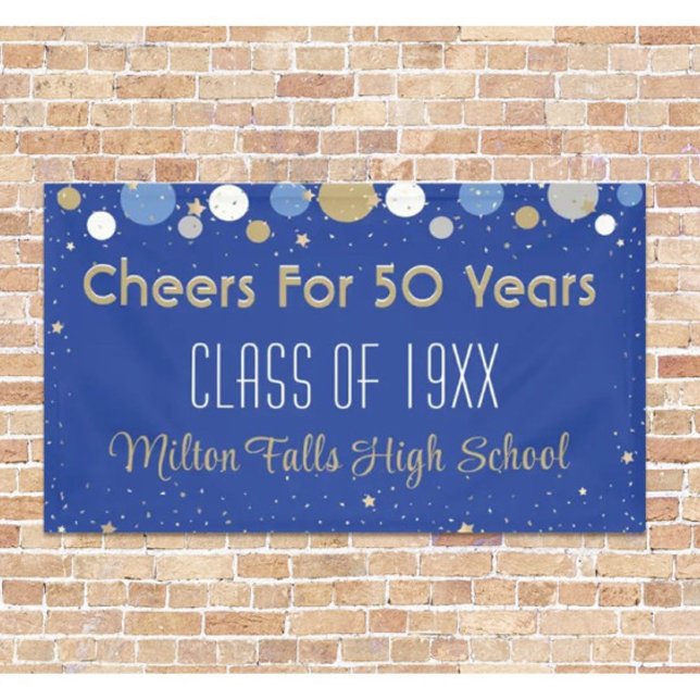 Lona Cartel de Reunión de la Clase de Celebración de 50 (Subido por el creador)