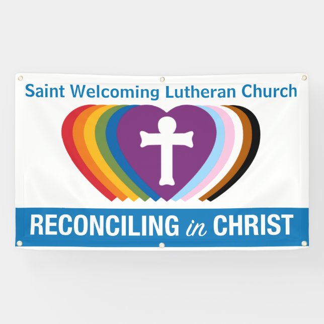 Lona Cartel de RIC al aire libre "Tu Iglesia" (Horiz) (Horizontal)