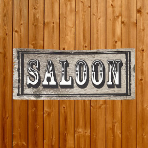 Lona Cartel de Saloon para la fiesta del tema del oeste