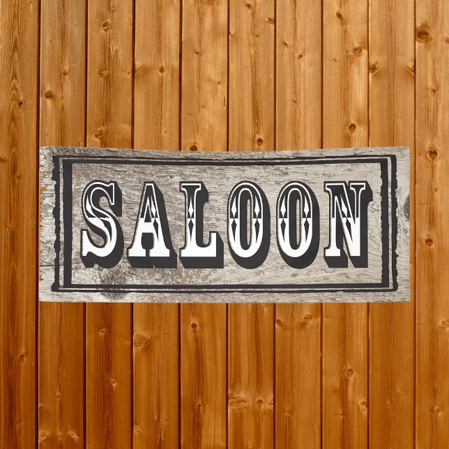Lona Cartel de Saloon para la fiesta del tema del oeste (Subido por el creador)