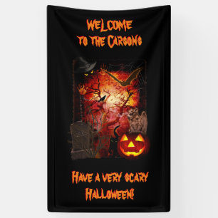 Lona Cartel de Scary Halloween