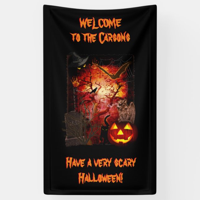 Lona Cartel de Scary Halloween (Vertical)