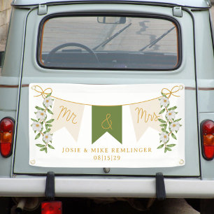 Lona Cartel de Sr. y Sra. Car