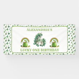 Lona Cartel de St Patricks Lucky One Unicorn