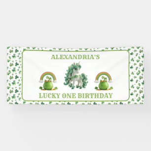 Lona Cartel de St Patricks Lucky One Unicorn