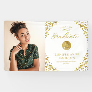 Lona Cartel de Stethoscope de graduación médica de enfe