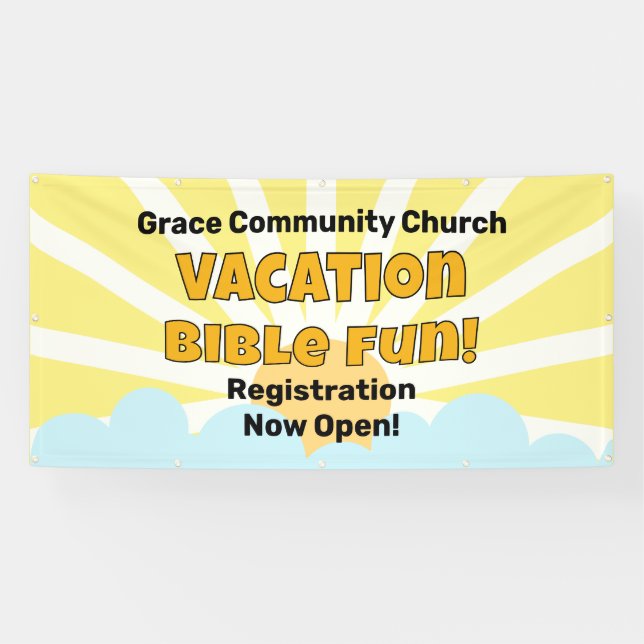 Lona Cartel de Sunny de la Biblia de personalizado Vaca (Horizontal)