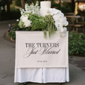 Lona Cartel de Vinilo de Boda Minimalista Recién Casado