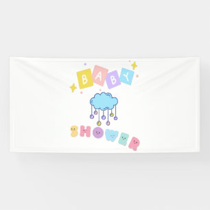 Lona Cartel de Vinilo para Baby Shower 4x8
