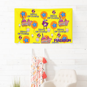 Lona Cartel de Vinyl, cartel de feliz sexto cumpleaños,